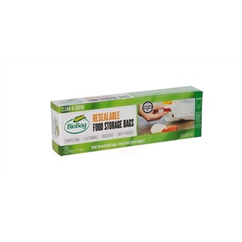 Food Storage Resealable Bags x 20 (17.8cm x 22.1cm)