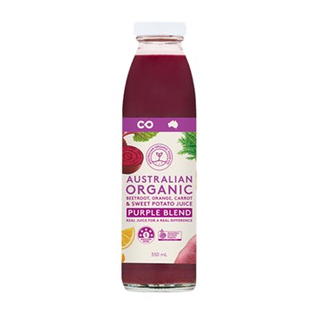 Organic PURPLE Blend Juice (Beetroot, Orange, Carrot, Sweet Potato) 350ml