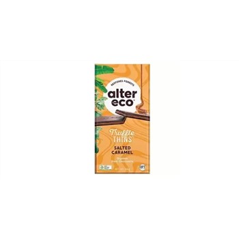 Truffle Thins Salted Caramel Org Dark Chocolate 84g