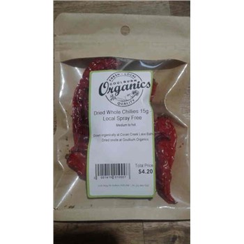 Dried Whole Chillies 15g - Local Spray Free