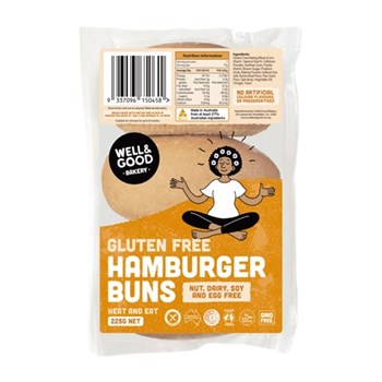 Well & Good Gluten Free Hamburger Buns 225g