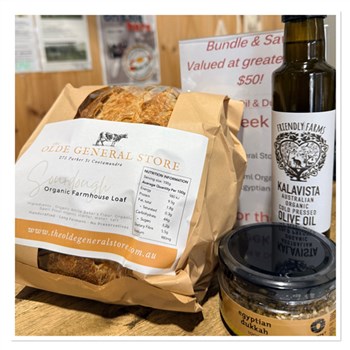 Sourdough, Oil & Dukkah Trio (Farmhouse White)
